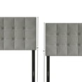 thumbnail image 7 of Castle Place King Size Square Button-Tufted Linen Upholstered Headboard in Warm Grey, 7 of 7