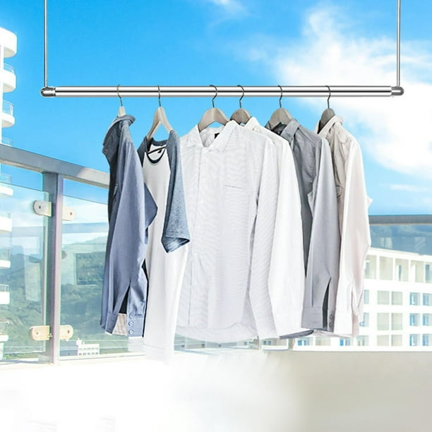 Barra telescopica para colgar ropa organizador para colgar en con ganchos barra para colgar ropa barra de tension para armario Longitud escalable A Gloria Barra de ropa telescopica Walmart en linea