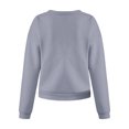 thumbnail image 5 of Luwomo Casual Sweatshirts Womens Butterfly Print Long Sleeve Crewneck Pullover Loose Fit Regular Tops Grey,XL, 5 of 6