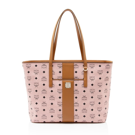 Pre-Owned MCM Visetos Anya Medium Shopper Tote