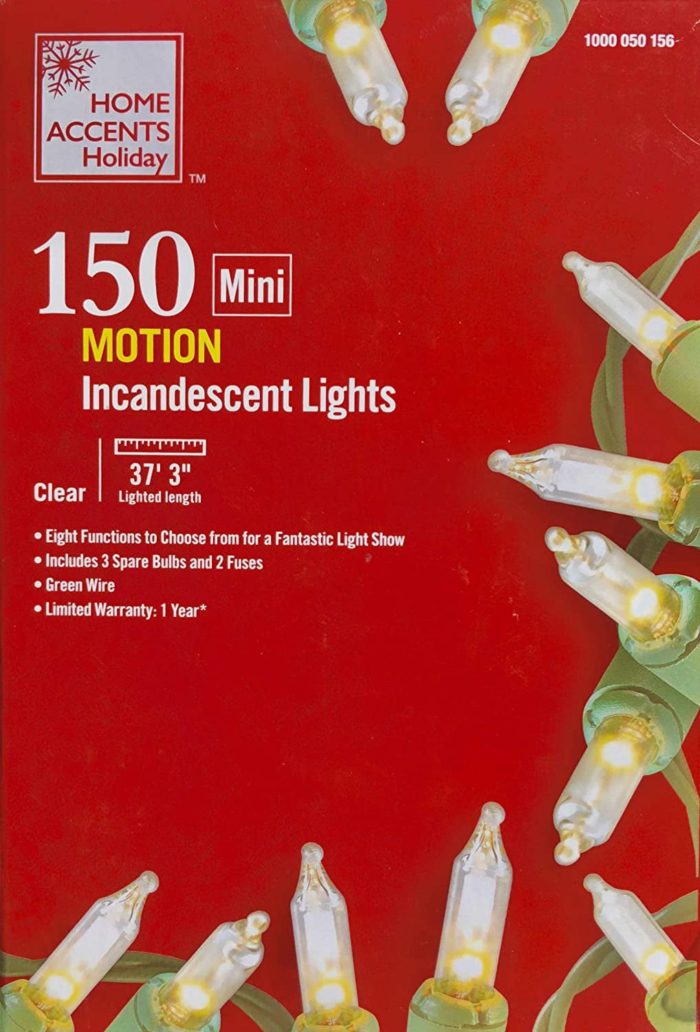 Details about   NEW COOL GE 150 Clear 8-Function Merry Motion Lights String A Long 50 Feet 