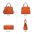 thumbnail image 4 of M Marco Women's Handbag 3pcs Set Fashion Tote Bag with Matching Satchel Bag and Wristlet, 4 of 7