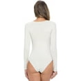 thumbnail image 2 of Long Sleeve Body Suit-Breathable Cotton Stretch, 2 of 3