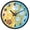 Abstract Chick and Flower, variant on Dailycode Night Light Wall Clock Glow in The Dark 12 inch Battery Operated Silent Luminous Clocks, Cartoon Hats