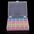 thumbnail image 4 of Sewing Bobbin Organizer Box | Plastic Storage Case for 25 Spool Bobbins | Clear or Colorful Random | Fits Most Sewing Machine Models | 13x10x2.5cm | Durable Thread Holder, 4 of 7