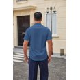 thumbnail image 4 of COOFANDY Men's Polka Dot Business Shirts Short Sleeve Button Up Shirt Summer Business Casual Shirts, 4 of 6