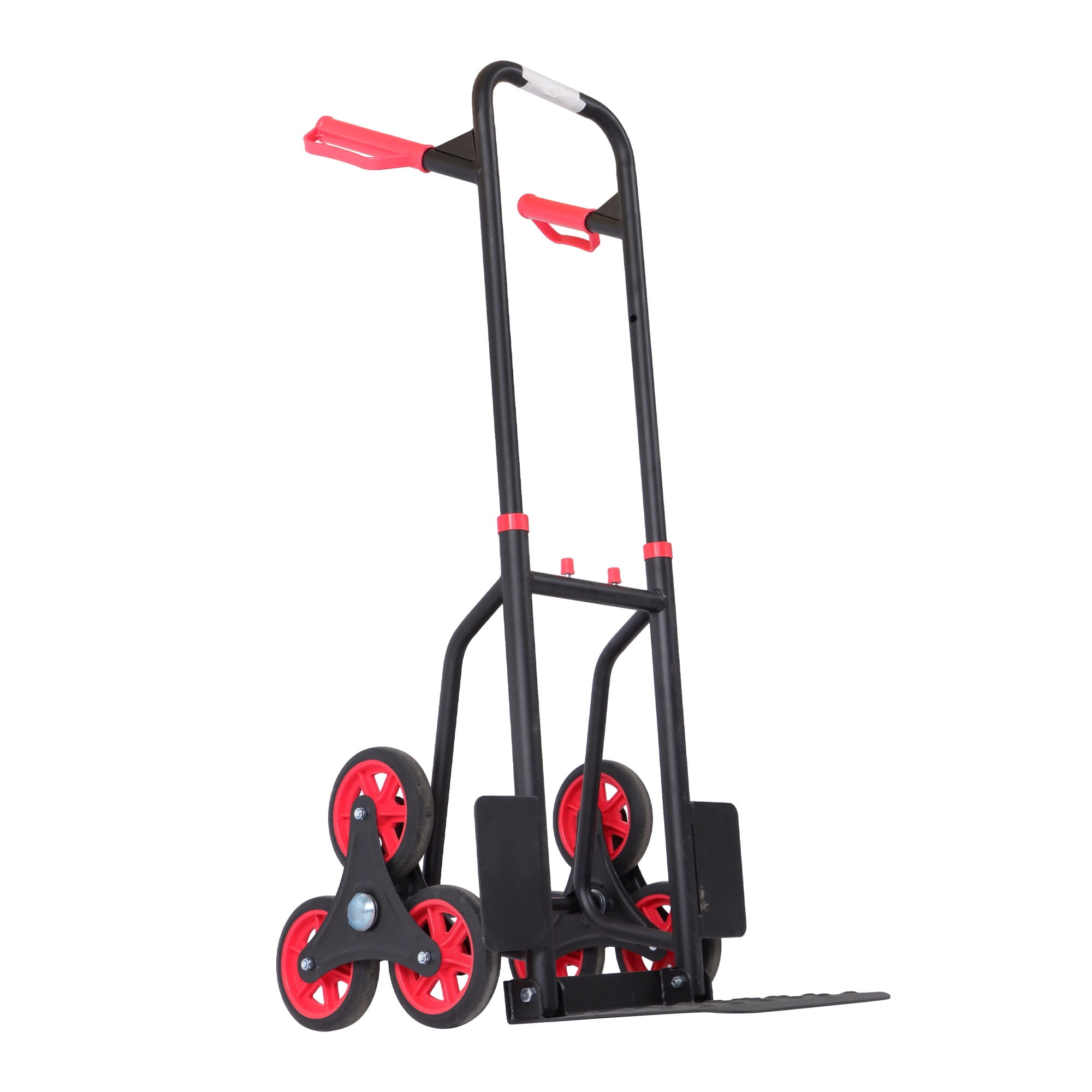 labwork Heavy Duty 440lb Stair Climbing Hand Truck Folding Dolly Cart with 6 Wheels Thickened Steel Frame and Telescoping Handle