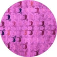thumbnail image 1 of Ahgly Company Indoor Round Abstract Pink Modern Area Rugs, 4' Round, 1 of 4