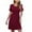 Red, variant on Patlollav Womens Summer Ruffle Short Sleeve Loose Swing T-Shirt Dresses Party Dress