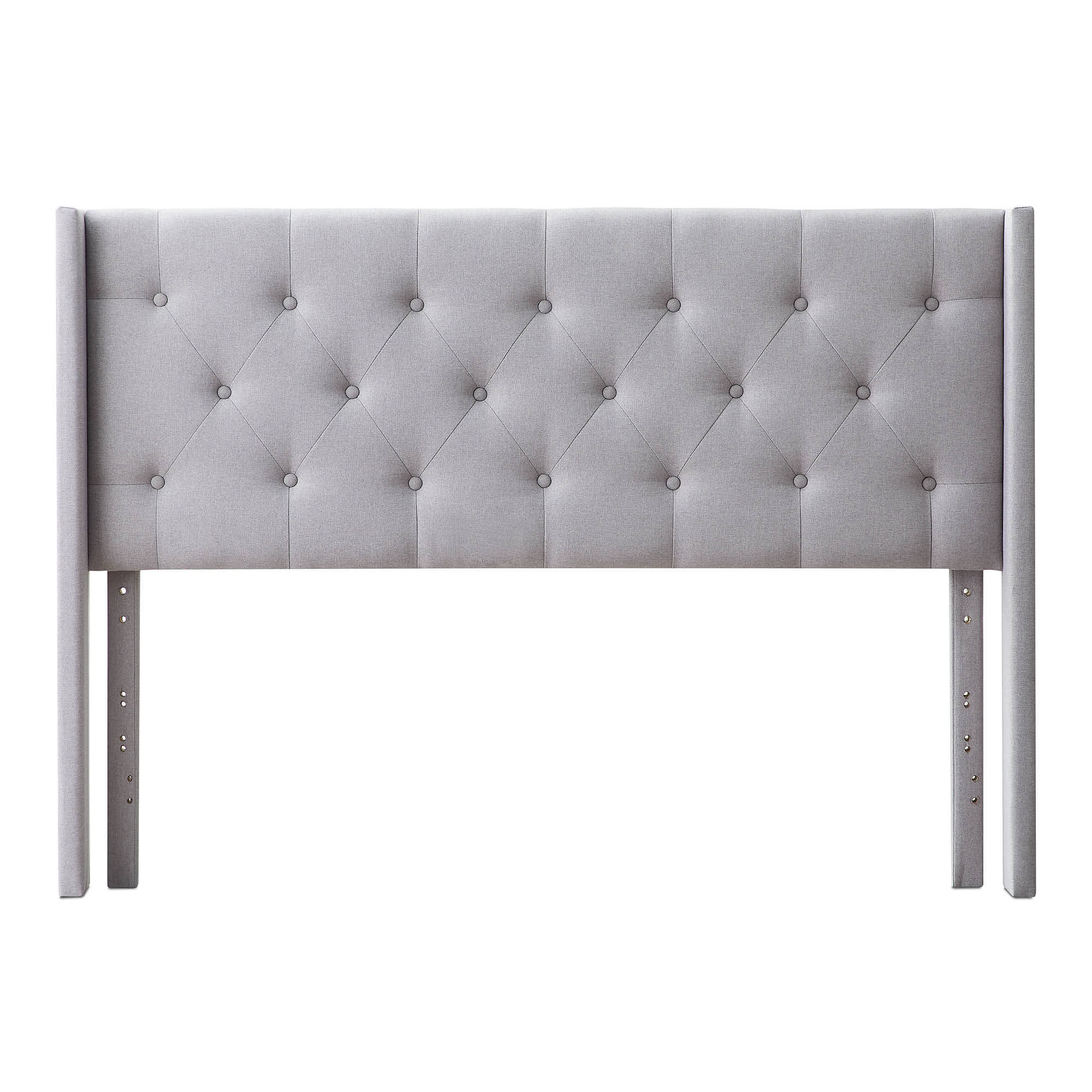 Rest Haven Button Tufted Upholstered Headboard, King/Cal King, Gray - image 4 of 9