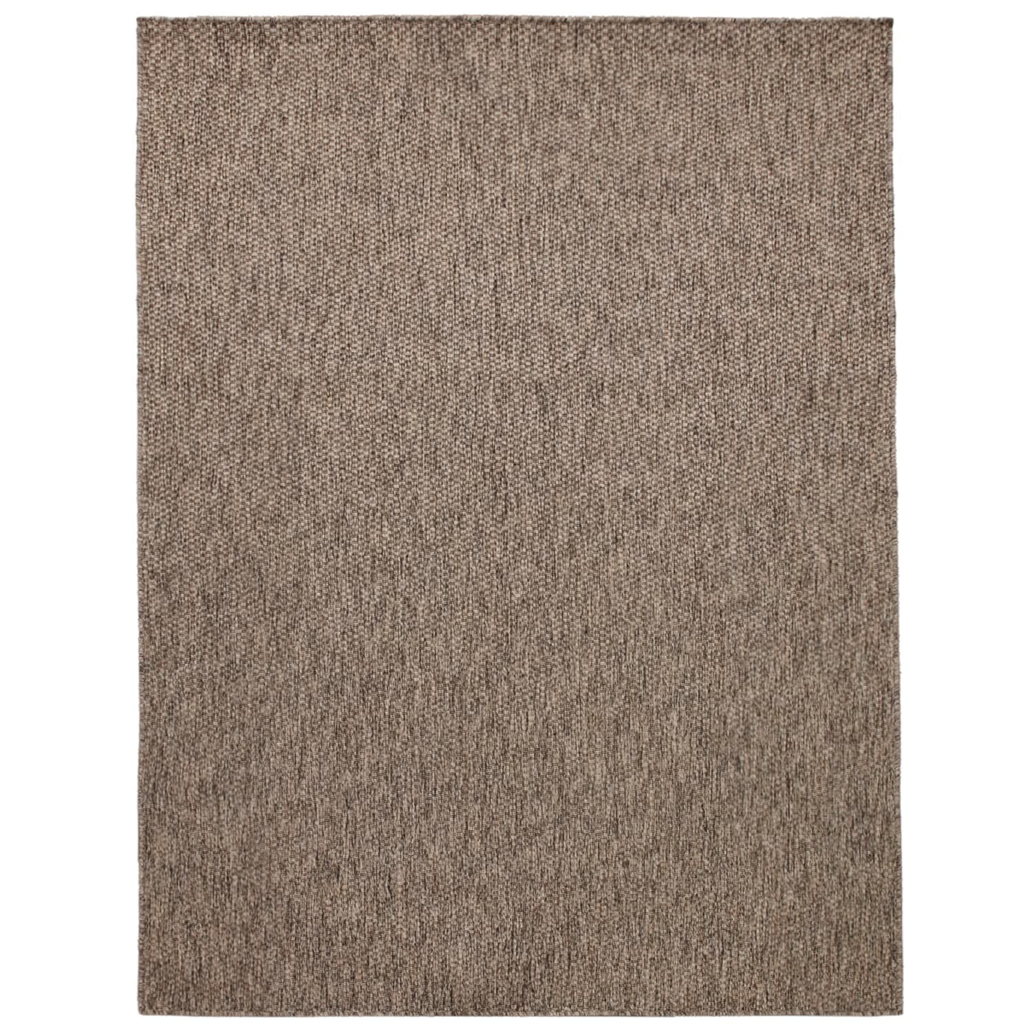 Solid Outdoor Rug for Patio or Balcony in Mottled Brown