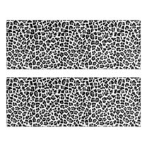 Kitchen Rugs Sets Of 2,Black Leopard Print Anti Fatigue Kitchen Mat Rugs Non Slip Washable,Decorative Kitchen Floor Mats for Kitchen,Sink,Laundry,17"X47"