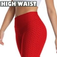 thumbnail image 3 of QRIC High Waist Butt Lifting Anti Cellulite Workout Leggings for Women Yoga Pants Tummy Control Leggings Tight, 3 of 7