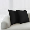 thumbnail image 3 of PEKUR18x18 Black Throw Pillow Inserts (Set of 2) – Decorative Pillows for Bed & Couch, 3 of 7