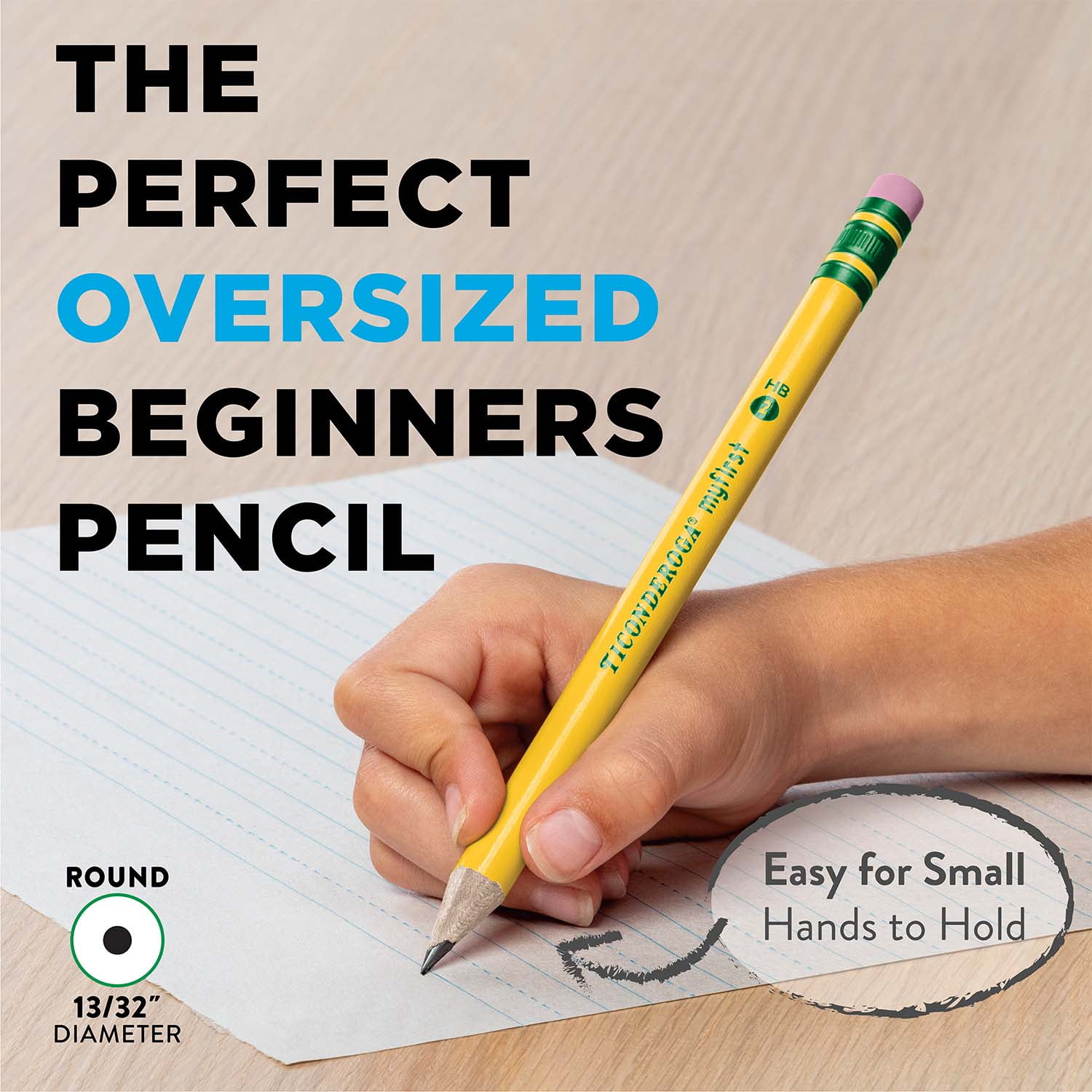 Ticonderoga Beginners Pencils with Eraser, 12 Per Pack, 2 Packs