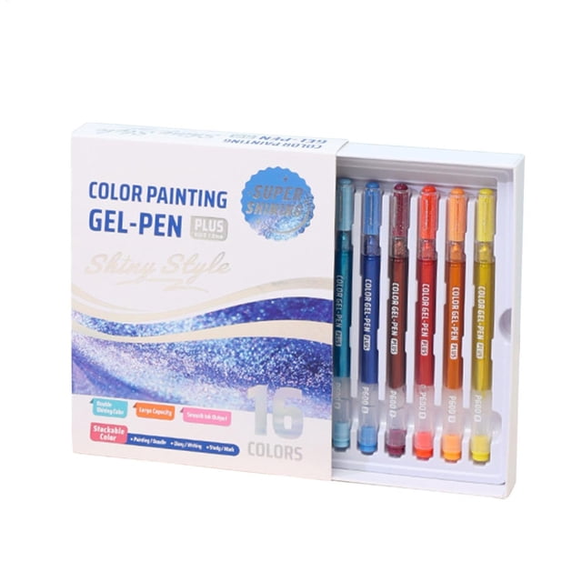 WGXU Ensemble de Stylos Gel Colorés Stylos Gel Colorés pour Dessin Scolaire Scrapbooking Stylos Gel Colorés / Solution pour Artistes de Bibliothèque d'Affaires de Classe 1mm Crayon Malmark pour Enseignant Étudiant (5ml)
