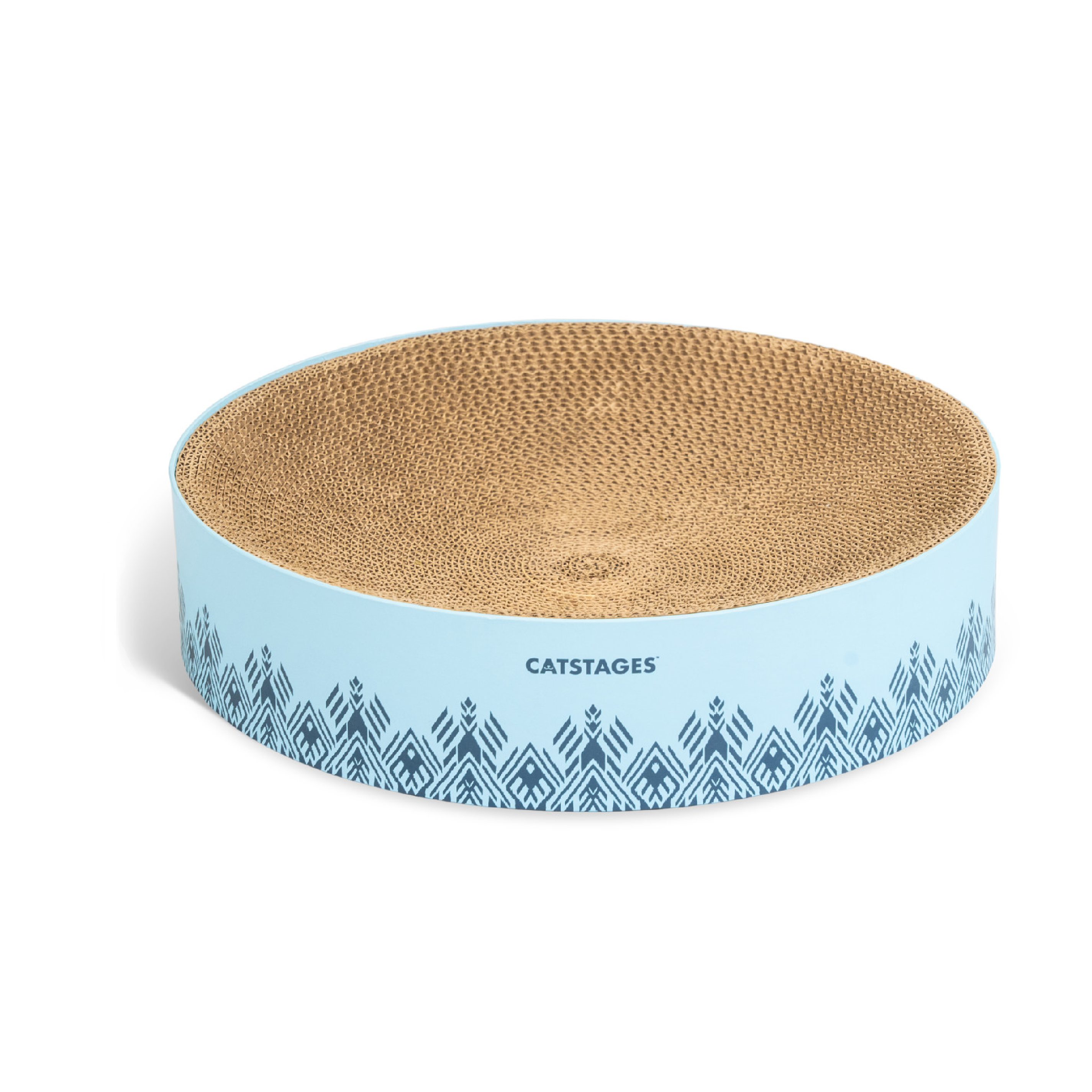 Catstages Scratch & Snuggle Cat Scratcher Bowl, Blue, Up to 10 lbs photo 7