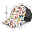 thumbnail image 3 of Picia Butterfly Flowers Pattern Trucker Hat,Baseball Cap,Sun Protection Cap,Stylish Headwear,Leisure Cap,Outdoor Sports Cap, 3 of 7