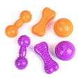 thumbnail image 3 of Sijiali 2Pcs Pet Dog Puppy Ball Barbell Bone Bite-resistant Sounder Play Game Chew Toy, 3 of 10