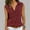 Red, variant on Ichuanyi Womens Shirts , Women Casual Solid Sleeveless Turn Down Collar Pockets Buttons Shirt Tops
