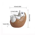 thumbnail image 3 of Animal Themed Ceramic Eggs Holder Funny Hedgehog Statue Succulents Pot For Kids Great For Breakfast Snacks Quick Cleans White, 3 of 4