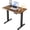 Rustic Brown, variant on 32" Small Electric Standing Desk Adjustable Height, 4 Memory Height Settings, Sit Stand Up Desk for Home Office & Computer Workstation, Black and Gold Frame
