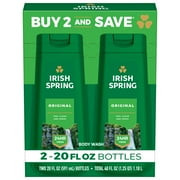 Irish Spring Mens Body Wash, Body Wash for Men, All Skin Types, Original Scent, 20 fl oz Bottle, 2 Pack