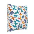 Bingfone Block Dinosaur Linen Throw Pillow Covers Cushion Case Pocket