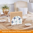 thumbnail image 5 of Beach Coastal Starfish Navy Blue and Turquoise Acrylic Napkin Holder Tissue Paper Clear Tabletop Dispenser Dining Room Bathroom Party Hotel, 5 of 8