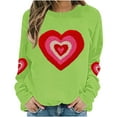 thumbnail image 4 of Plus Size Sweatshirts for Womens Valentine's Love Heart Printed Shirts Long Sleeve Round Neck Blouses Valentine's Day Sweater Pullover Tops, 4 of 5