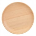 thumbnail image 2 of Small Portable Round Solid Wood Tea Coffee Bread Food Dinning Serving Tray Plate (18cm), 2 of 8
