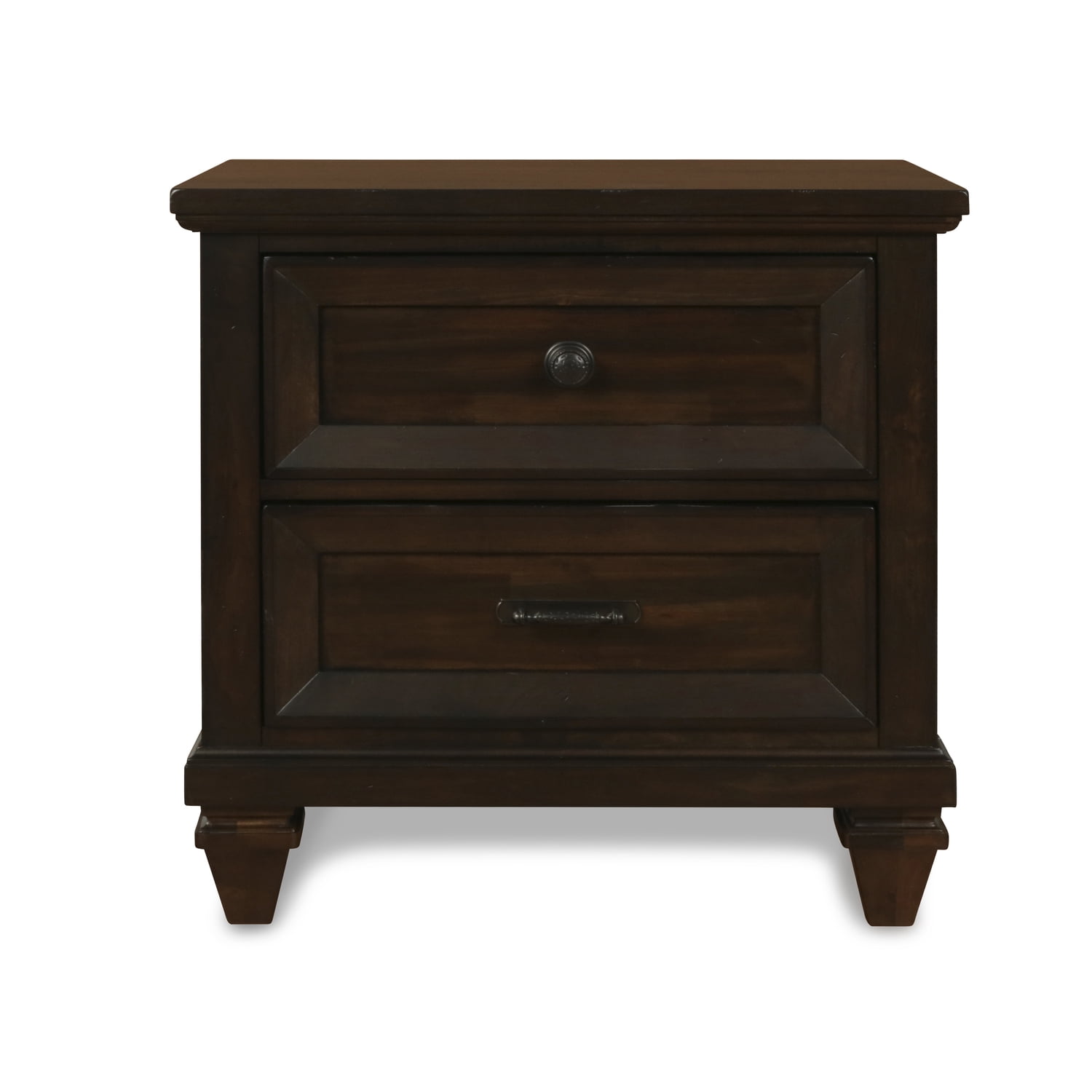 New Classic Furniture Sevilla 2-Drawer Wood Nightstand in Walnut