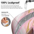thumbnail image 5 of Obrewu Pink and Gold Marble Texture Lunch Bag for Adult, Insulated, Leakproof, Oxford Cloth, 5 of 7