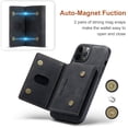 thumbnail image 4 of 2 in 1 Detachable Back Cover Compatible with iPhone 14 Case 2022, iPhone 14 Wallet Case with Card Holder Leather Pocket Slim Phone Cases 6.1'', 4 of 10