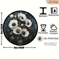 thumbnail image 2 of Surreal Eyeball Anemone Flowers Gothic Decor, 8" Round Aluminum Wall Art Sign, Metal Signs For Kitchen, Door, Office, Coffee, Bedroom Decor, Best Gifts For Room, Home, Bathroom Decor, Weird Decor, 2 of 6
