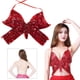 thumbnail image 1 of Sujetador de danza del vientre perfecl Lentejuelas Mariposa Halter Tops Rojo, 1 of 7