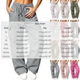 thumbnail image 3 of Hueook Pants for Women Drawstring Waist Cargo Pants Loose Fit Casual Trousers with Pockets Fall Khaki XL, 3 of 7
