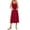 Red, variant on Zeagoo Flowy Summer Dresses for Women Floral Midi A-Line Casual Dress Sleeveless Beach Tshirt Sundresses with Pockets