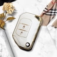 thumbnail image 3 of Key Fob Cover Compatible with Jeep Wrangler JL JLU Gladiator Keychain Case Holder Protector,B White, 3 of 7