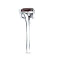 thumbnail image 3 of Rosec Jewels Heart Garnet Solitaire Promise Ring with Diamond, Minimal Heart Ring - 6 mm, 14K White Gold, US 12.00, 3 of 8