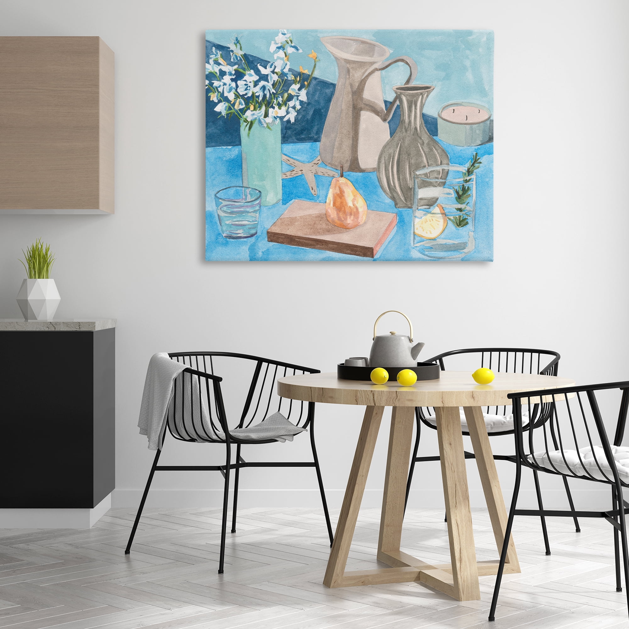 Stupell Industries Still Life with Vases Plants & Flowers Painting Wrapped Canvas Art Print Wall Art, 48 x 36