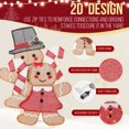 thumbnail image 5 of 2-Pack Lighted Christmas Gingerbread Man Decorations, 80 Warm White LEDs, Weather-Resistant, Collapsible for Indoor/Outdoor Use, 5 of 12