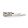 thumbnail image 3 of 14k White Gold Ring Wedding Band Diamond 0.126 ct Criss-Cross 1/8 carat Complete, 3 of 7