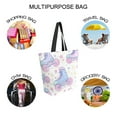 thumbnail image 7 of FORMRS Womens Canvas Tote Bag with Zipper Inner Pocket Shoulder Handbag, Pink Skates, 7 of 7