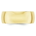 thumbnail image 3 of Primal Gold 10 Karat Yellow Gold 8mm Lightweight Half Round Band Size 9, 3 of 7