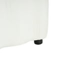 thumbnail image 6 of Christopher Knight Home 50" Modern Fabric Storage Ottoman with Scalloped Design, Solid Wood Frame, White, 6 of 10