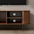 thumbnail image 7 of New TV Stand, 47" Modern TV Console Table with Storage Compartment and Sliding Door, Gaming Entertainment Center with Cabinet for Living Room, Bedroom, Office (Walnut), 7 of 7