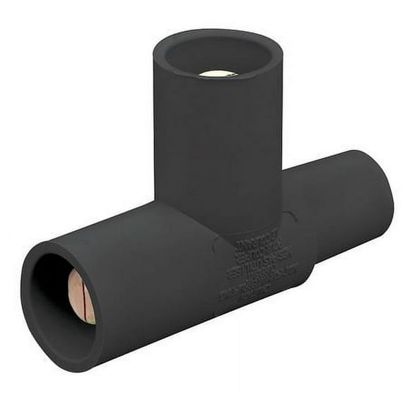 Leviton 16A21-E Female-Male-Male, Multi-Way Connector, Paralleling Tee, 400A, Taper Nose, Commercial Grade, ECT Cam-Type, Black (Old Model)