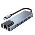 thumbnail image 1 of Convertidor de tipo C a HDTV, máquina de juegos de computadora para teléfono móvil multifunción 10 en 1, tarjeta de red de 100 m, concentrador USB-C, 1 of 6