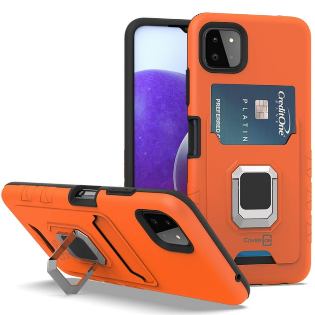 CoverON For Boost Celero 5G Phone Case, KickStand Ring Credit Card slot ...